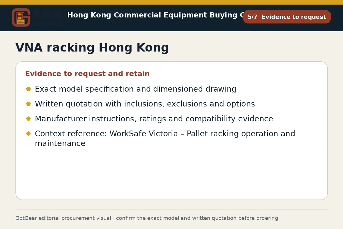 GotGear evidence to request procurement diagram for VNA racking Hong Kong