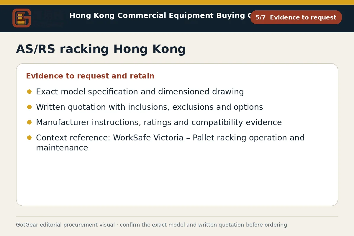 GotGear evidence to request procurement diagram for AS/RS racking Hong Kong