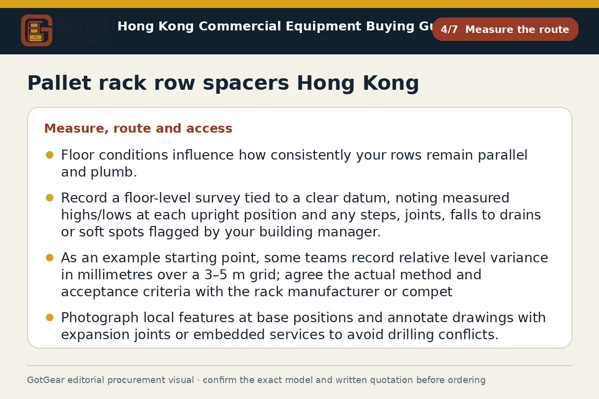 GotGear measure the route procurement diagram for pallet rack row spacers Hong Kong