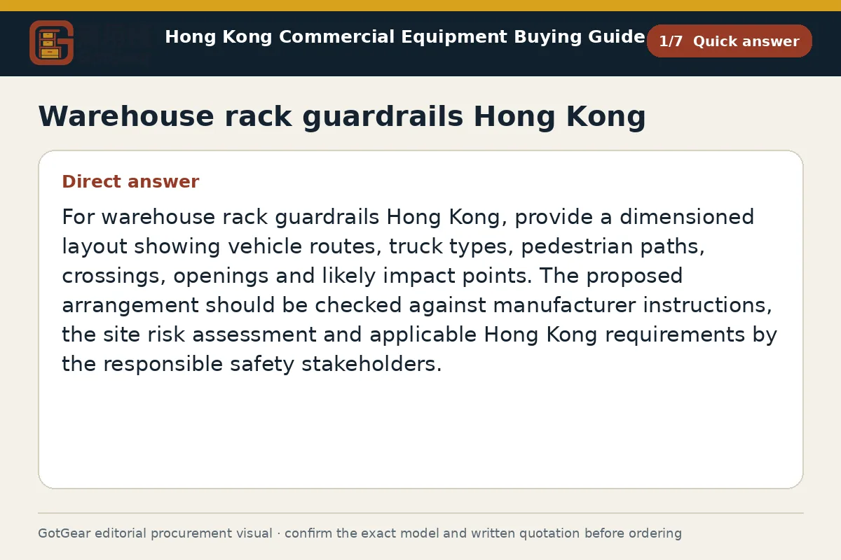 GotGear quick answer procurement diagram for warehouse rack guardrails Hong Kong