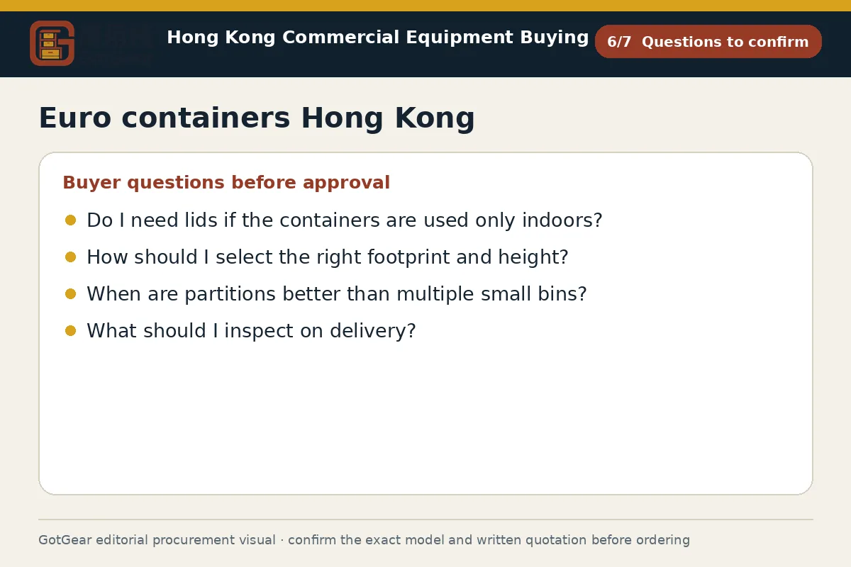 GotGear questions to confirm procurement diagram for Euro containers Hong Kong