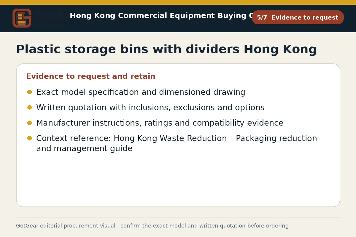 GotGear evidence to request procurement diagram for plastic storage bins with dividers Hong Kong