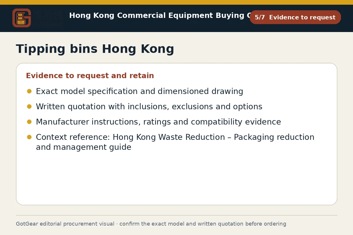 GotGear evidence to request procurement diagram for tipping bins Hong Kong