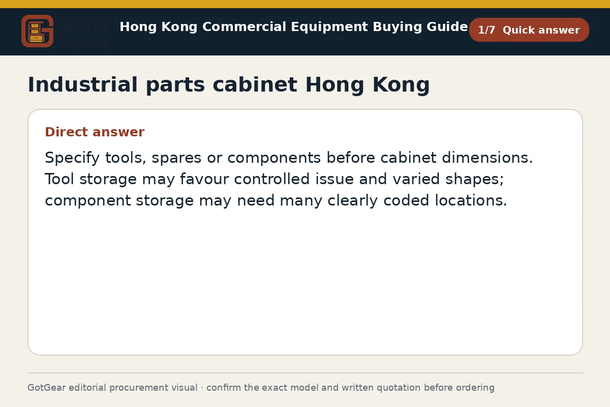 GotGear quick answer procurement diagram for industrial parts cabinet Hong Kong