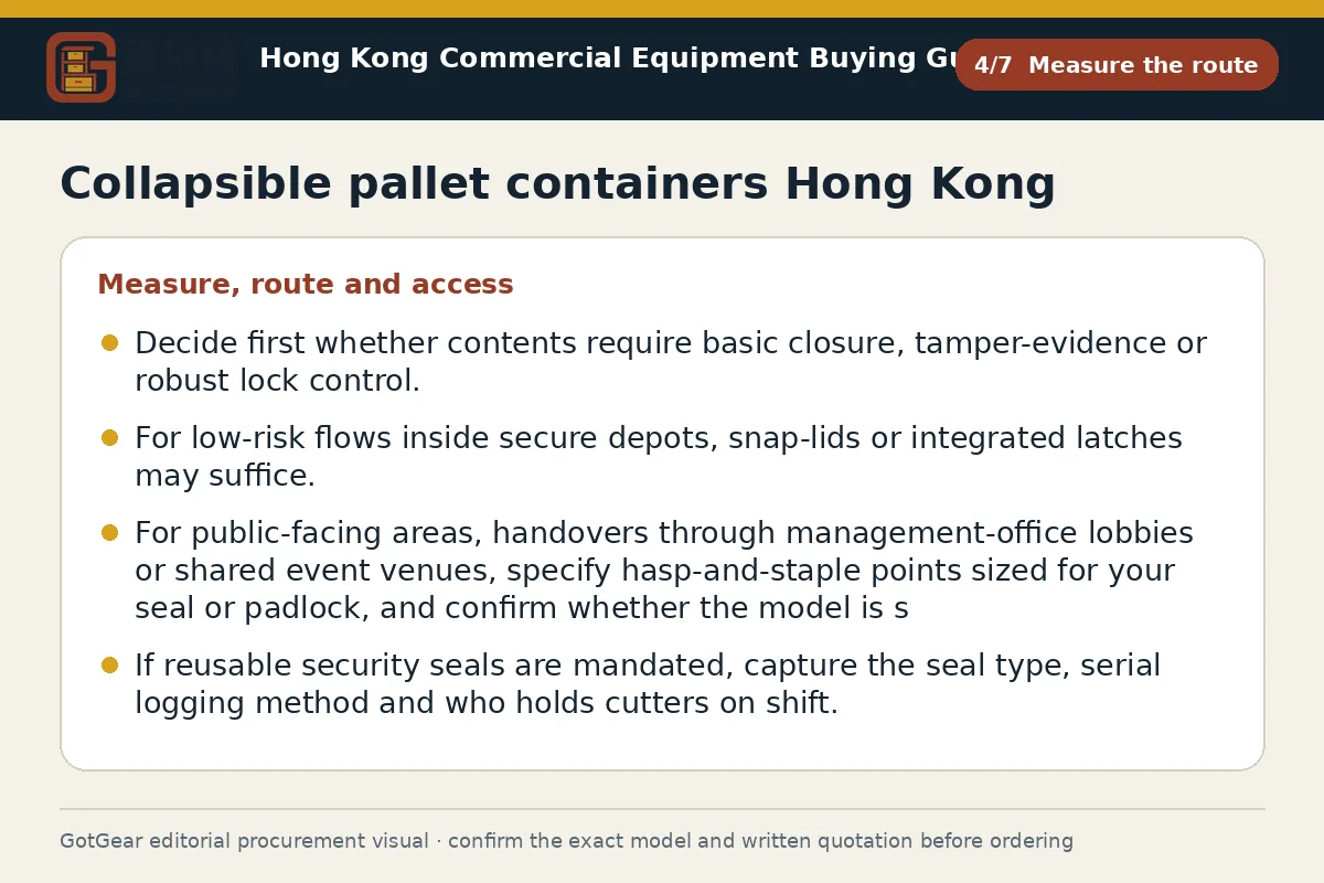 GotGear measure the route procurement diagram for collapsible pallet containers Hong Kong