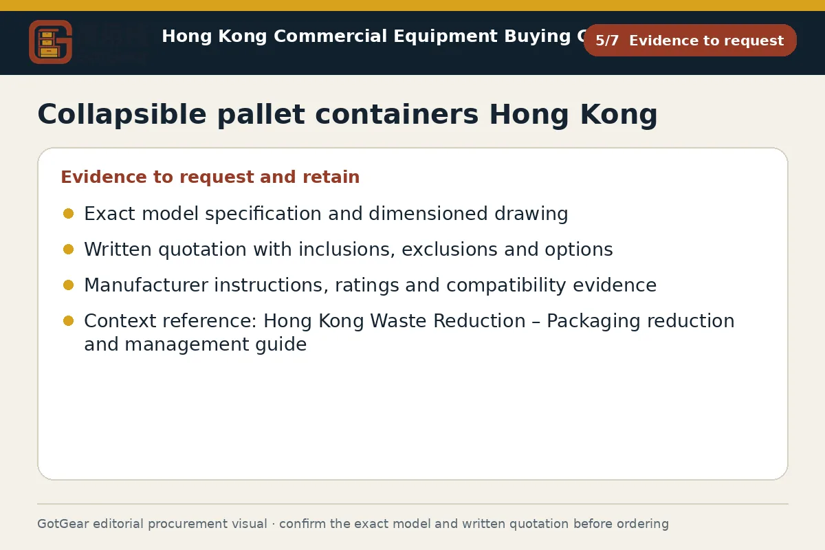 GotGear evidence to request procurement diagram for collapsible pallet containers Hong Kong