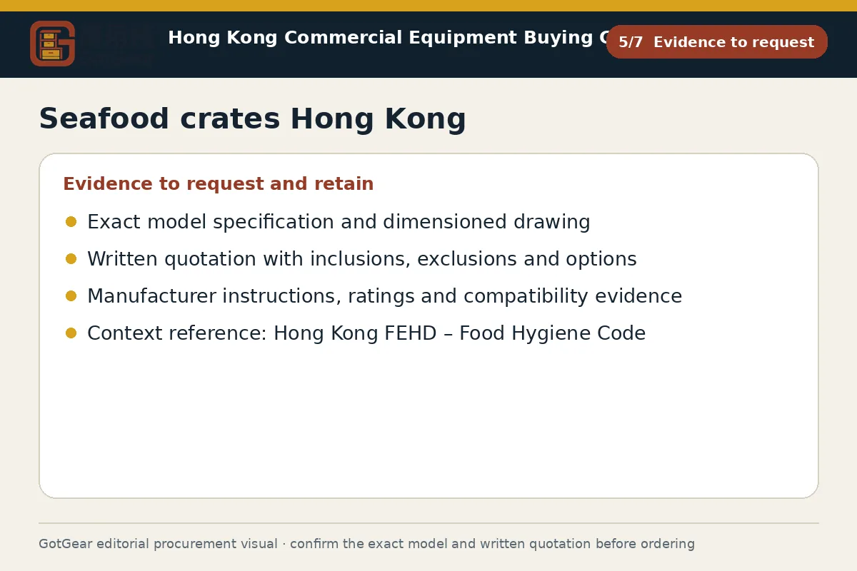 GotGear evidence to request procurement diagram for seafood crates Hong Kong