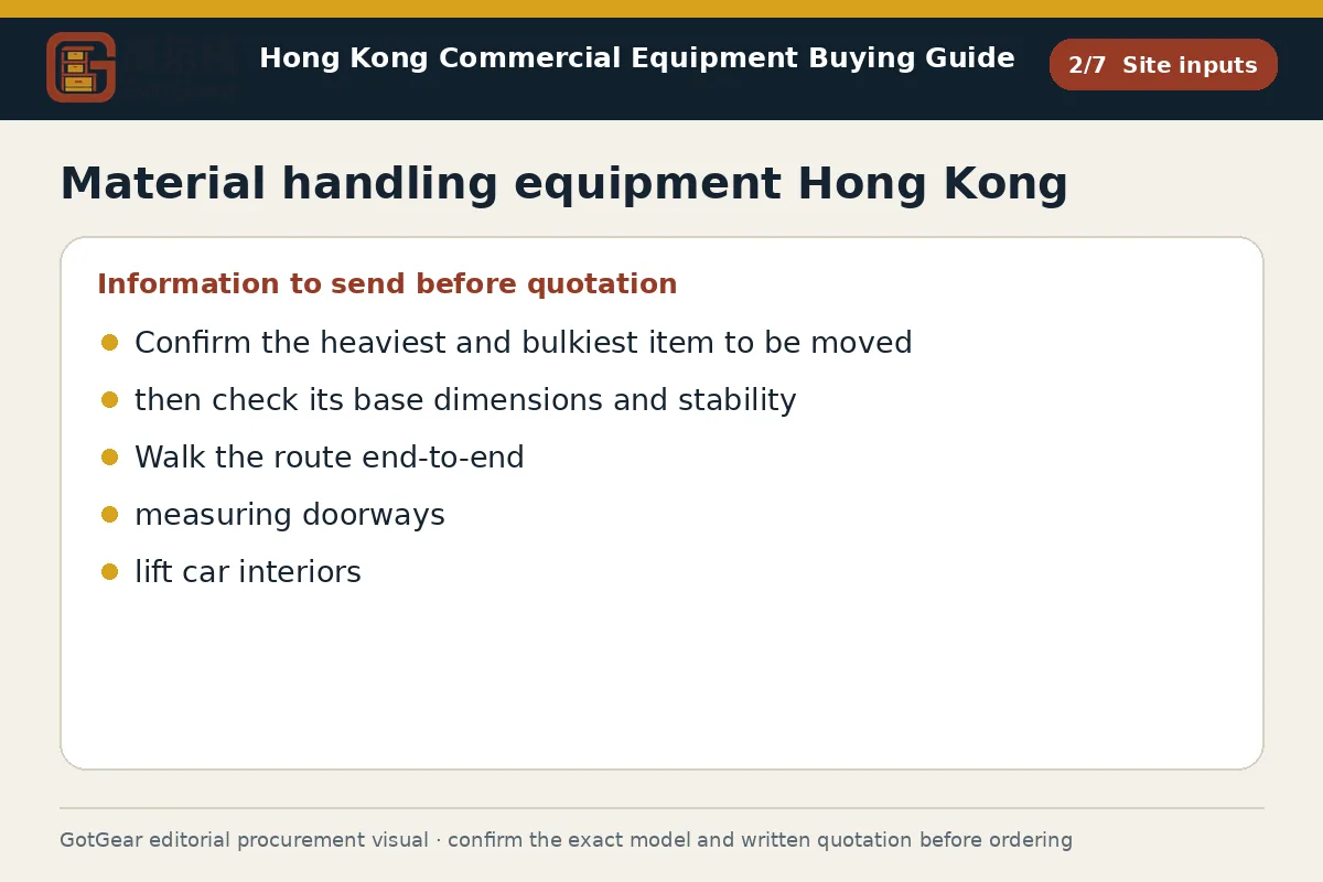 GotGear site inputs procurement diagram for material handling equipment Hong Kong