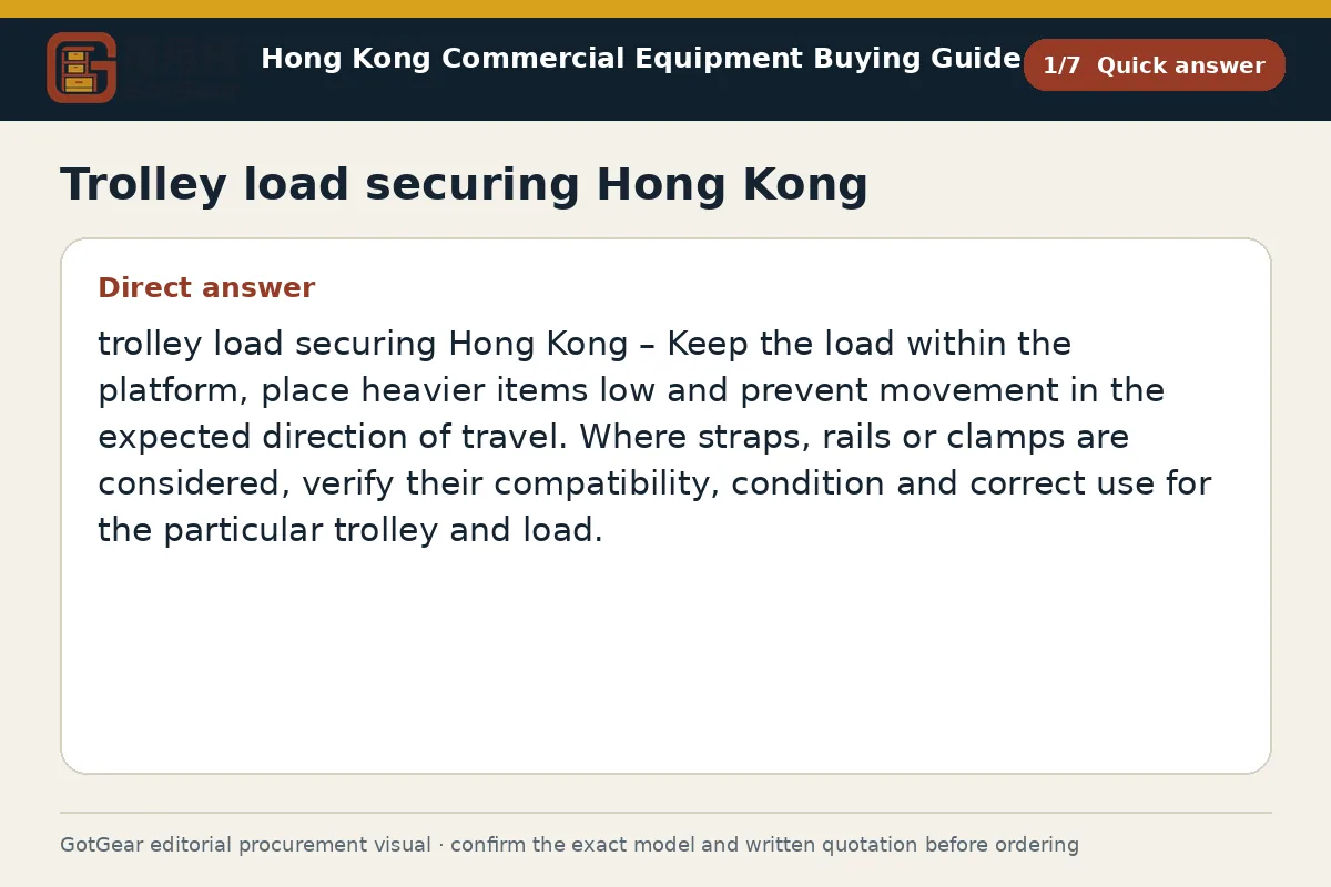 GotGear quick answer procurement diagram for trolley load securing Hong Kong