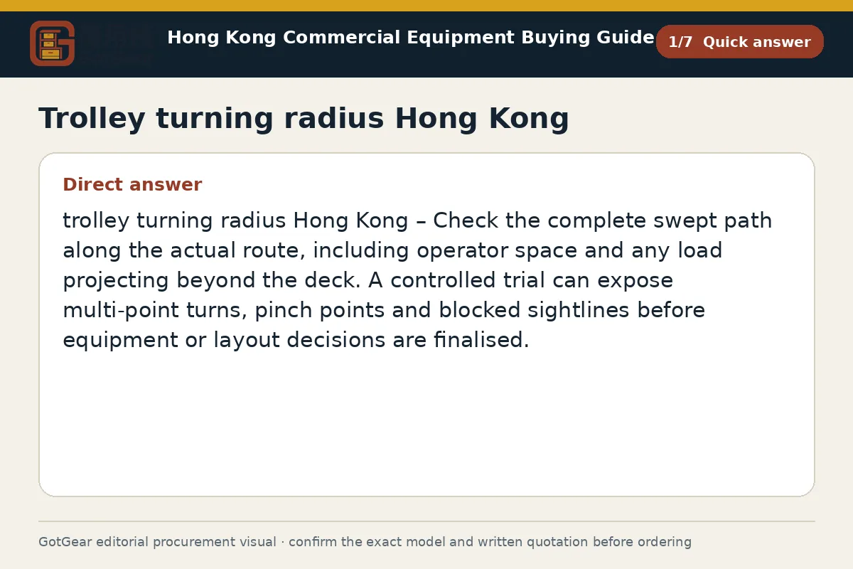 GotGear quick answer procurement diagram for trolley turning radius Hong Kong