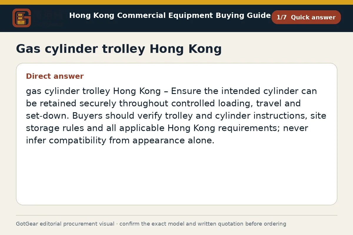 GotGear quick answer procurement diagram for gas cylinder trolley Hong Kong
