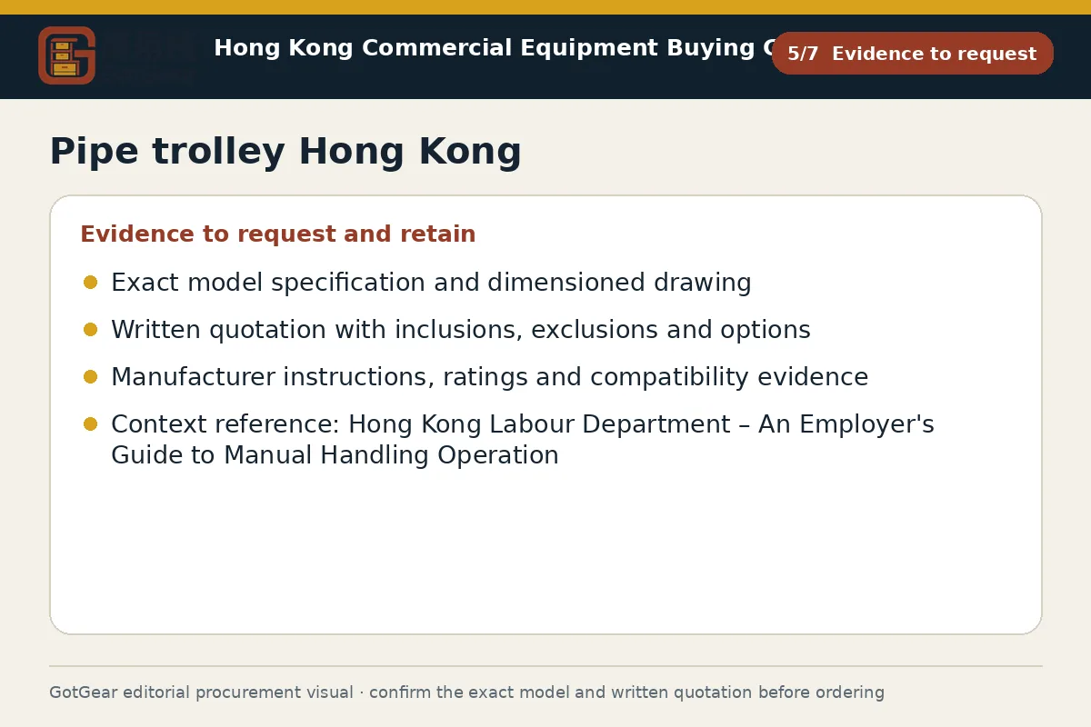 GotGear evidence to request procurement diagram for pipe trolley Hong Kong