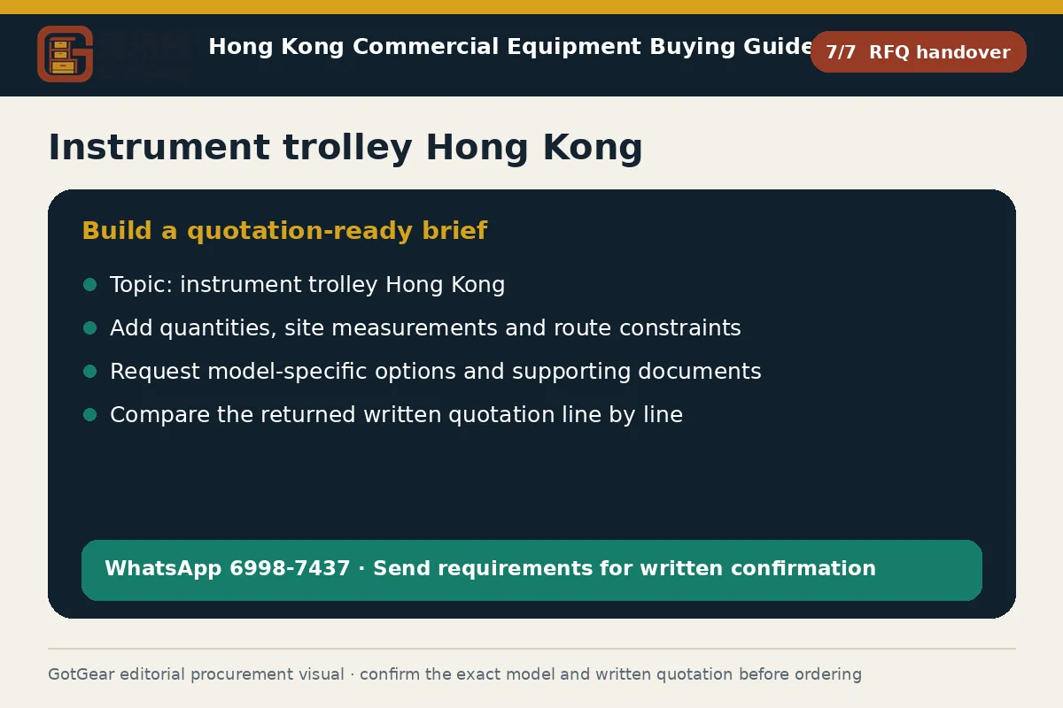 GotGear rfq handover procurement diagram for instrument trolley Hong Kong