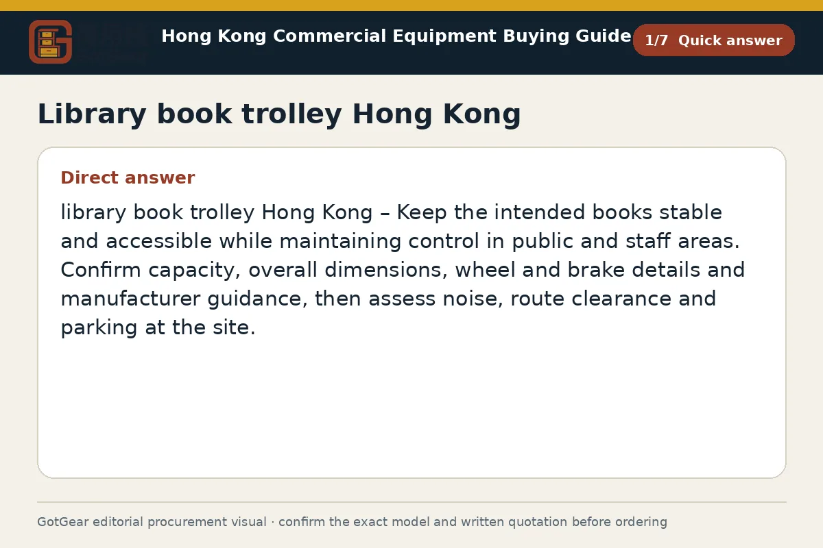 GotGear quick answer procurement diagram for library book trolley Hong Kong