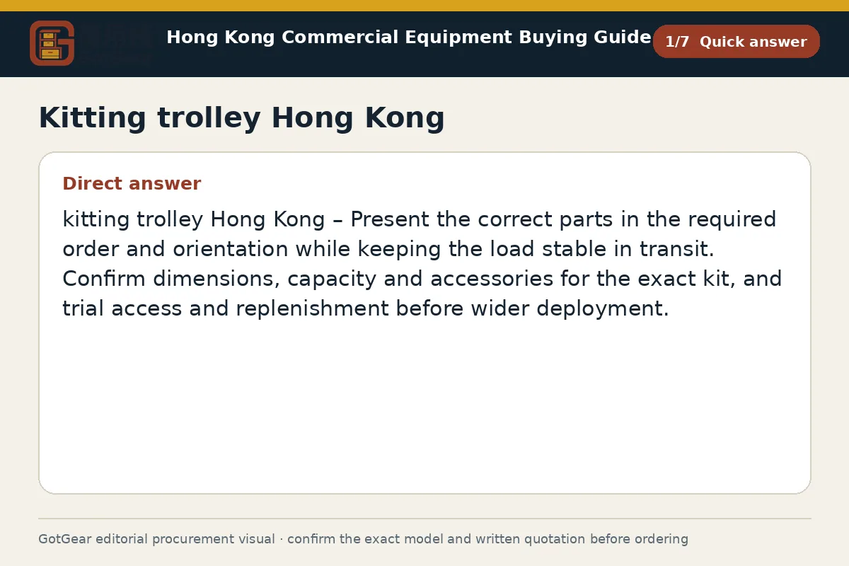 GotGear quick answer procurement diagram for kitting trolley Hong Kong