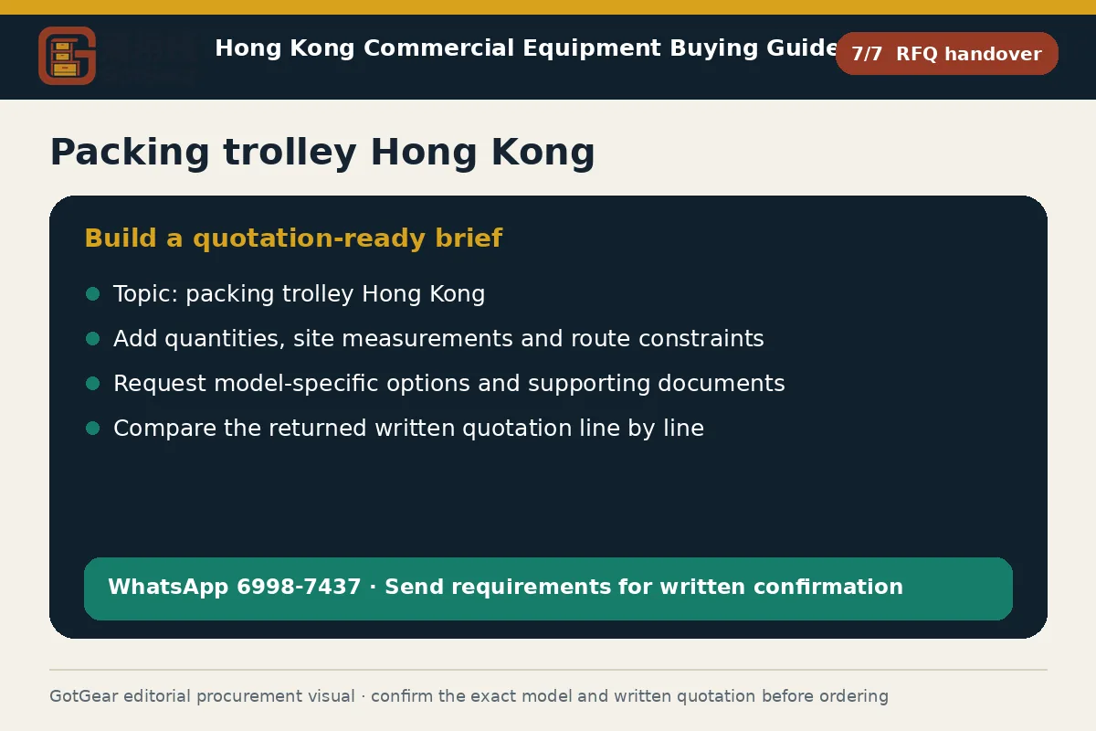 GotGear rfq handover procurement diagram for packing trolley Hong Kong