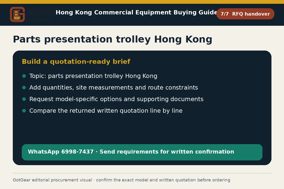 GotGear rfq handover procurement diagram for parts presentation trolley Hong Kong
