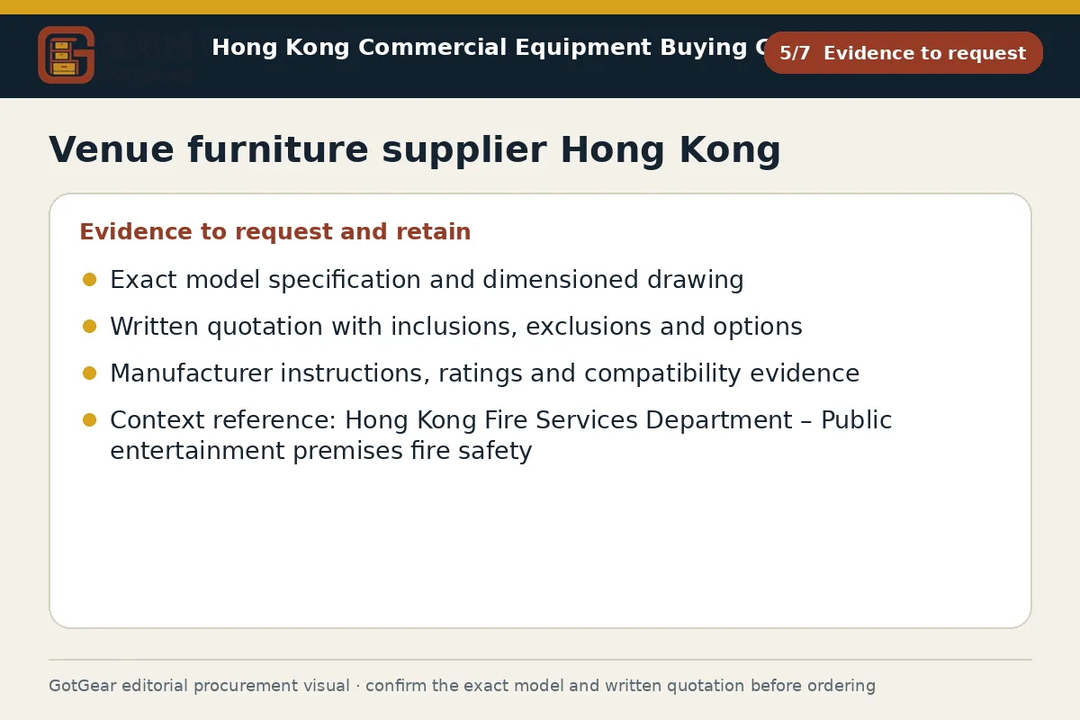 GotGear evidence to request procurement diagram for venue furniture supplier Hong Kong