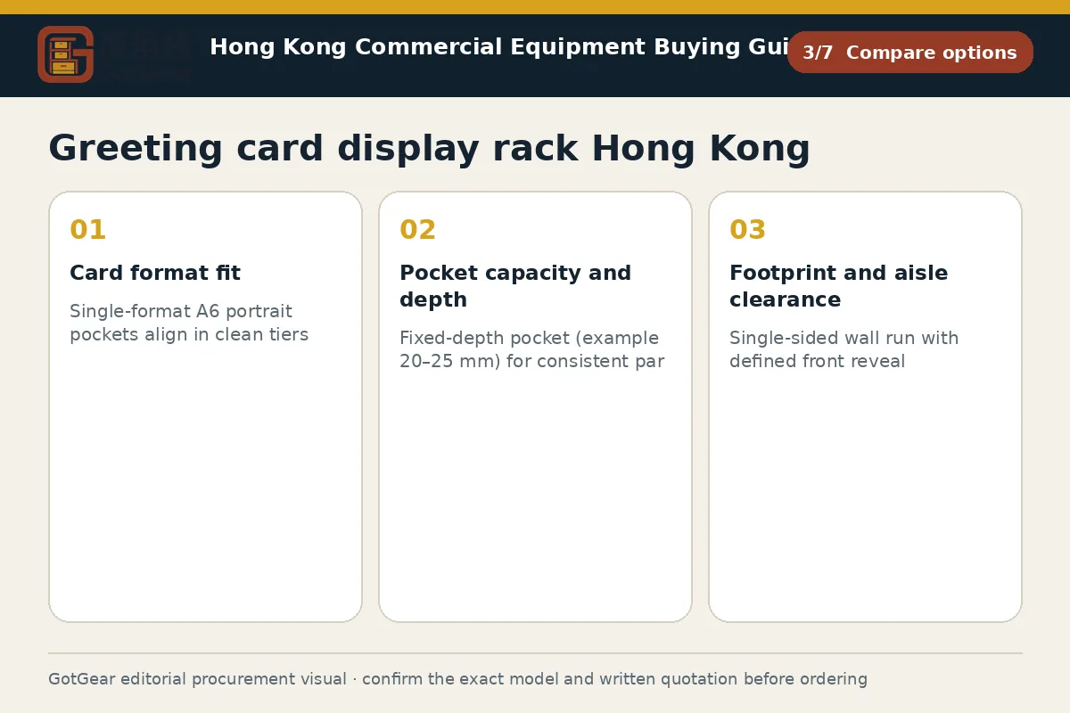 GotGear compare options procurement diagram for greeting card display rack Hong Kong