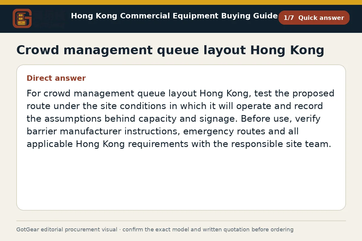 GotGear quick answer procurement diagram for crowd management queue layout Hong Kong