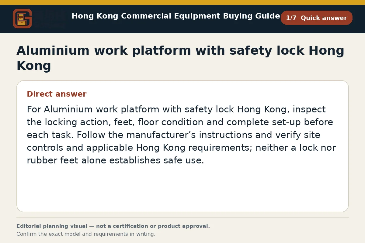 GotGear quick answer procurement diagram for Aluminium work platform with safety lock Hong Kong