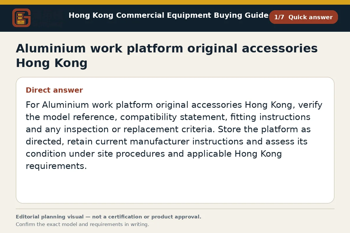 GotGear quick answer procurement diagram for Aluminium work platform original accessories Hong Kong