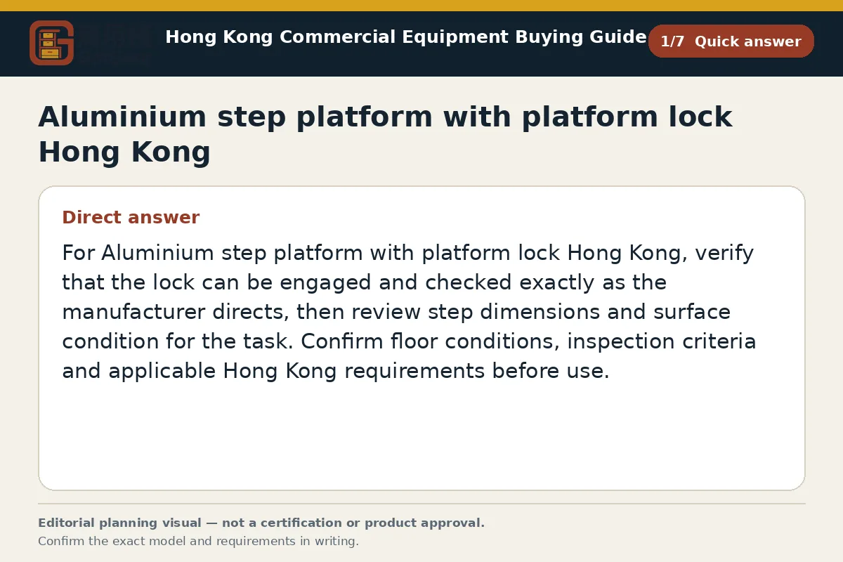 GotGear quick answer procurement diagram for Aluminium step platform with platform lock Hong Kong