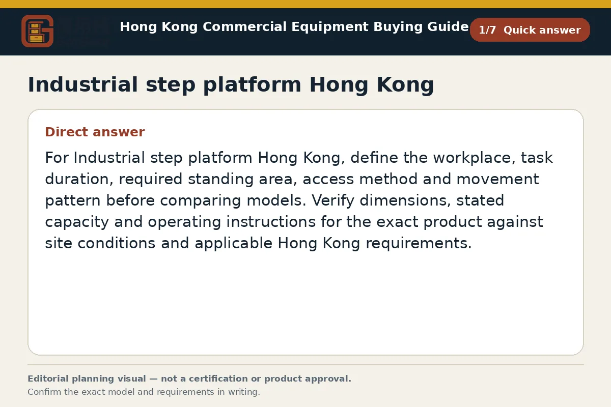 GotGear quick answer procurement diagram for Industrial step platform Hong Kong
