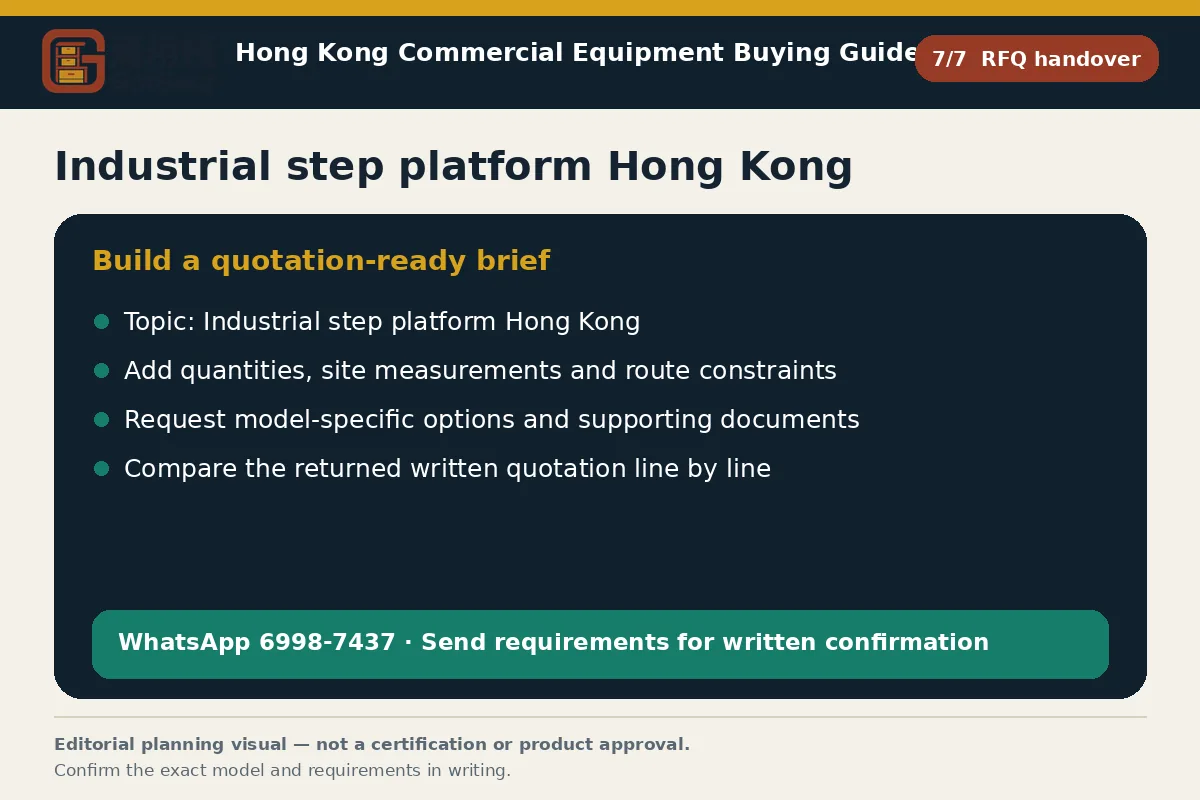 GotGear rfq handover procurement diagram for Industrial step platform Hong Kong