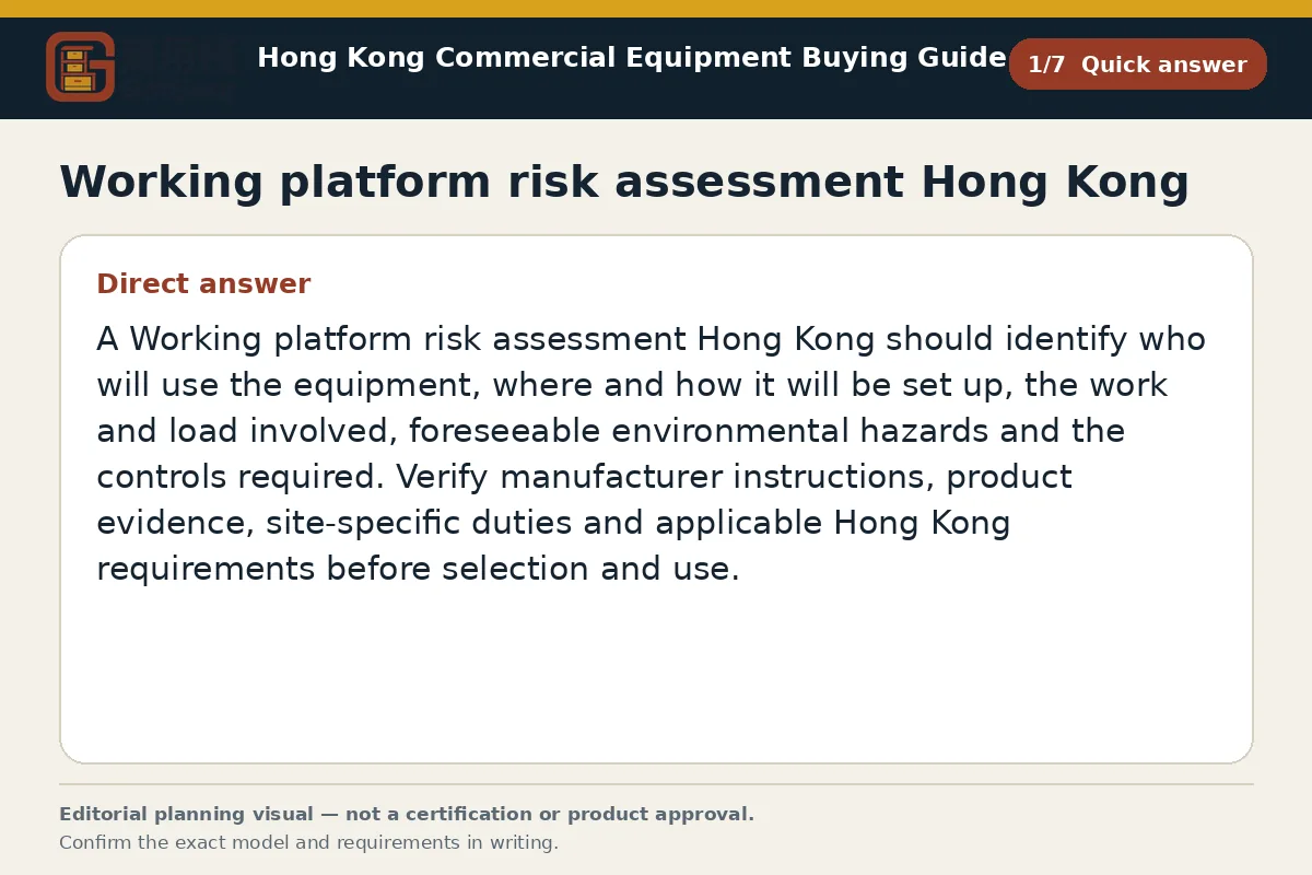GotGear quick answer procurement diagram for Working platform risk assessment Hong Kong