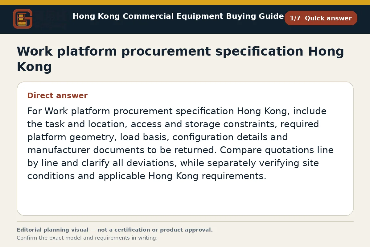 GotGear quick answer procurement diagram for Work platform procurement specification Hong Kong