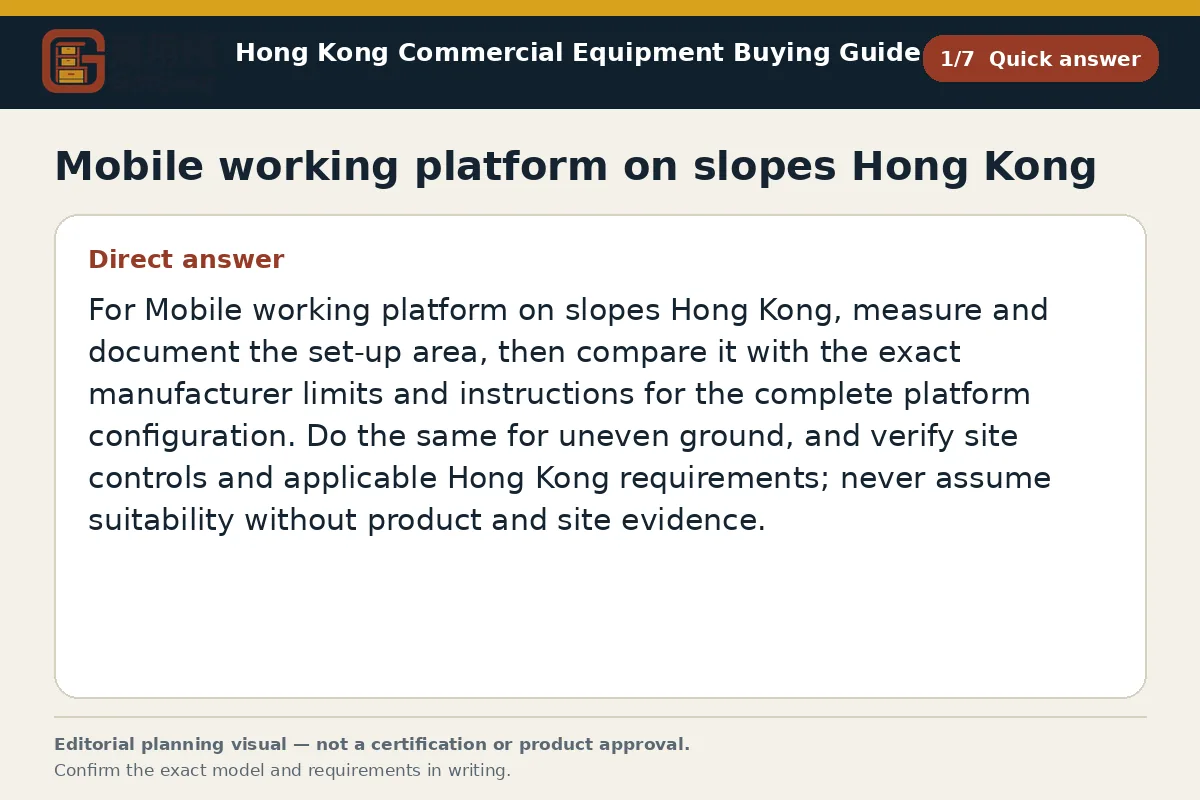 GotGear quick answer procurement diagram for Mobile working platform on slopes Hong Kong