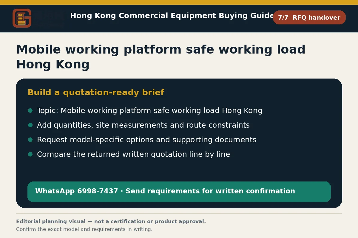 GotGear rfq handover procurement diagram for Mobile working platform safe working load Hong Kong