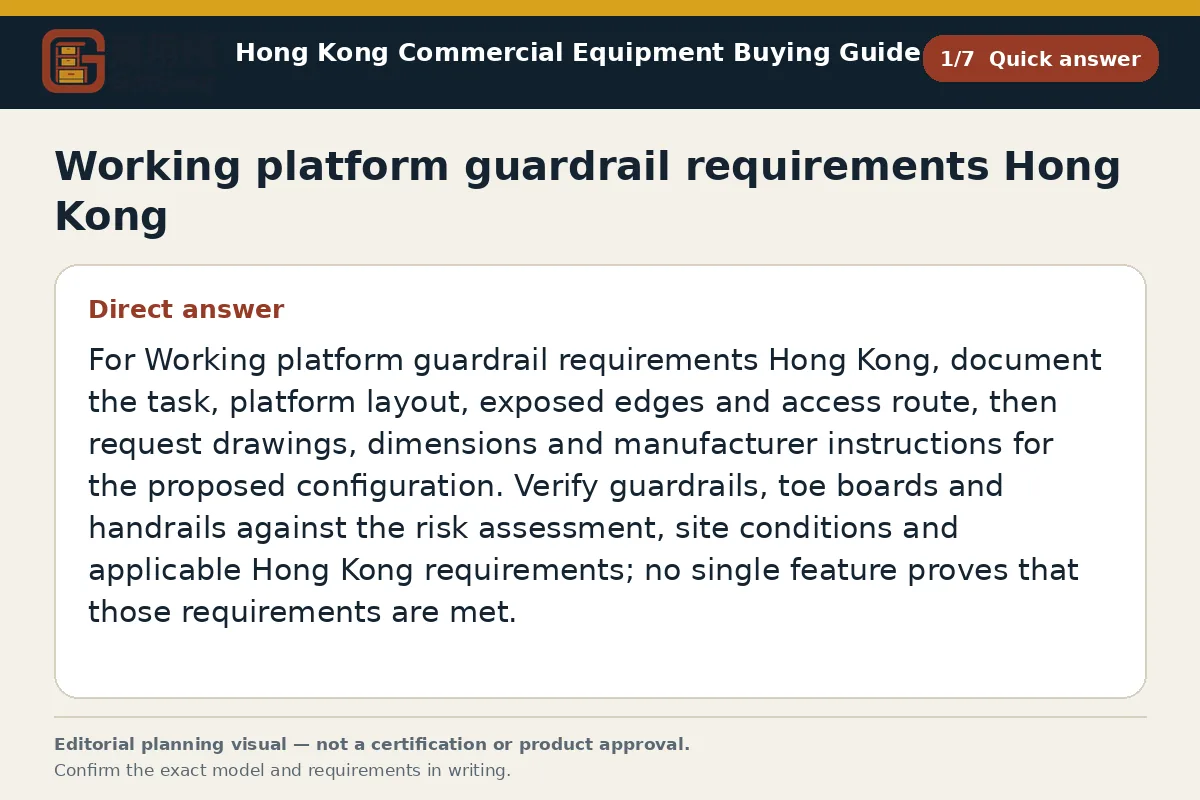 GotGear quick answer procurement diagram for Working platform guardrail requirements Hong Kong
