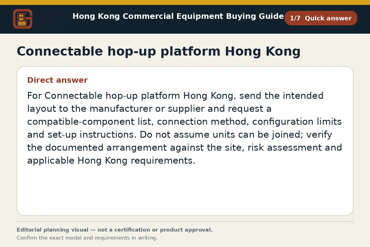 GotGear quick answer procurement diagram for Connectable hop-up platform Hong Kong