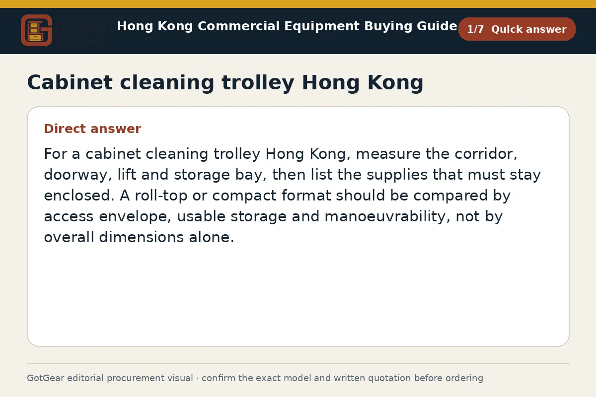 GotGear quick answer procurement diagram for cabinet cleaning trolley Hong Kong