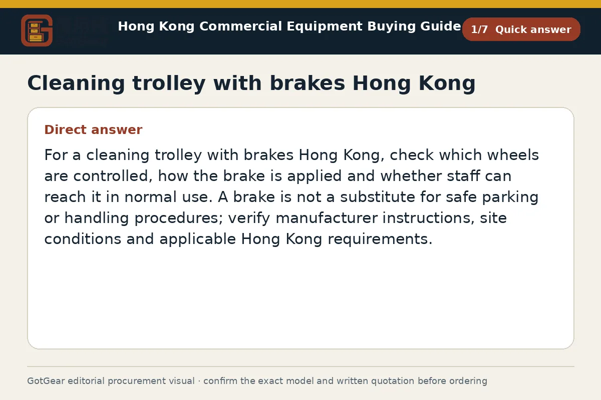 GotGear quick answer procurement diagram for cleaning trolley with brakes Hong Kong