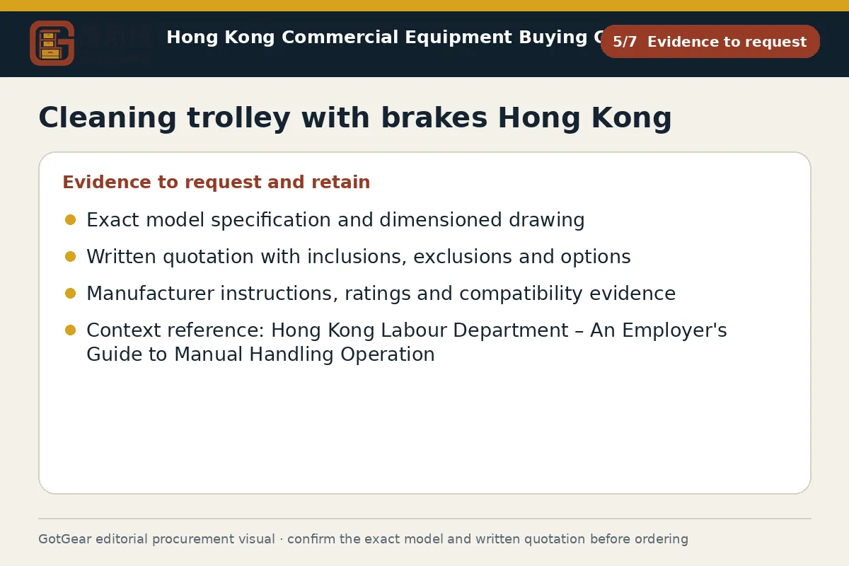 GotGear evidence to request procurement diagram for cleaning trolley with brakes Hong Kong