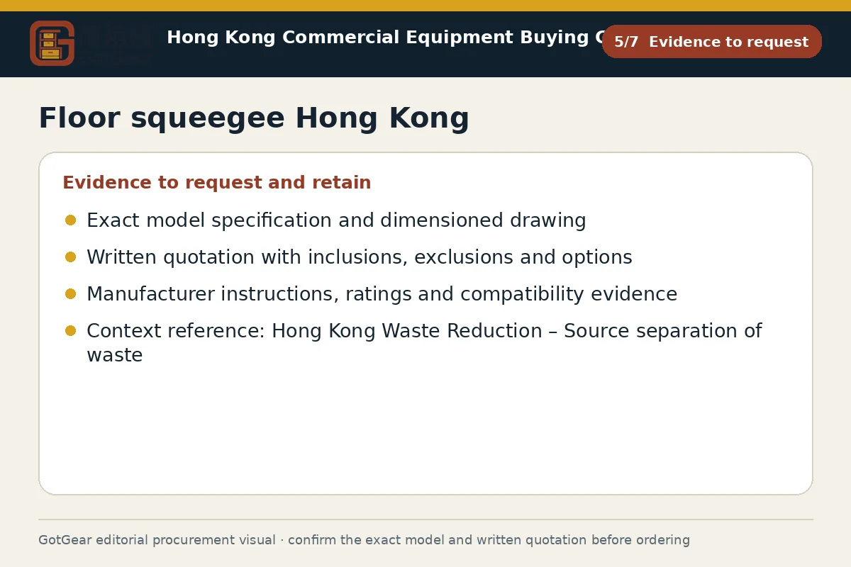 GotGear evidence to request procurement diagram for floor squeegee Hong Kong