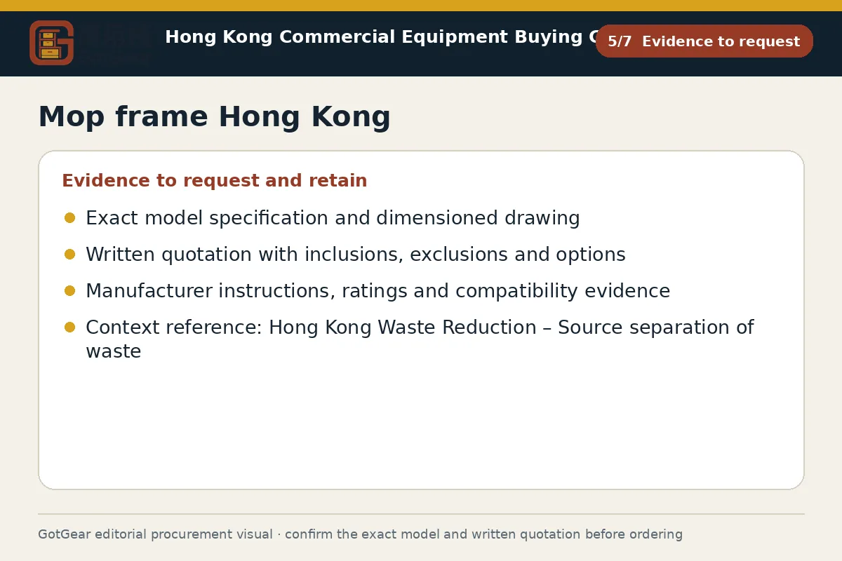 GotGear evidence to request procurement diagram for mop frame Hong Kong