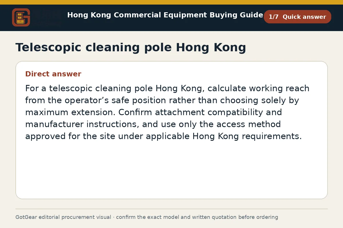 GotGear quick answer procurement diagram for telescopic cleaning pole Hong Kong