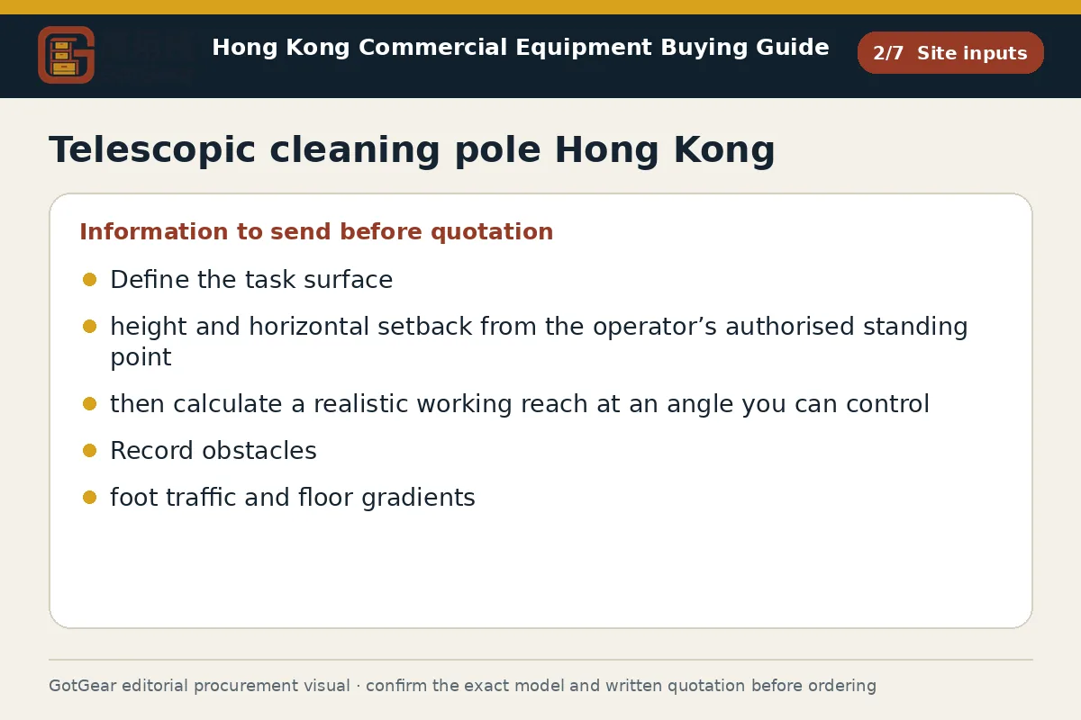 GotGear site inputs procurement diagram for telescopic cleaning pole Hong Kong
