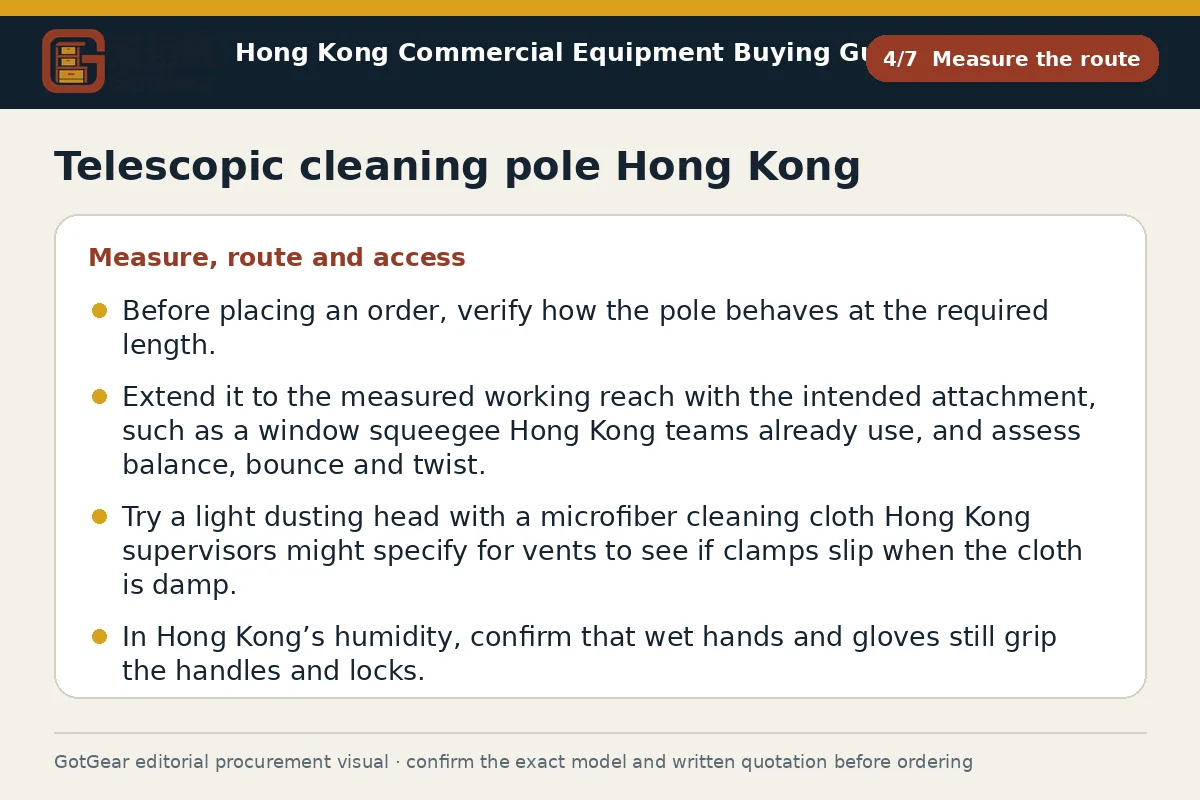 GotGear measure the route procurement diagram for telescopic cleaning pole Hong Kong
