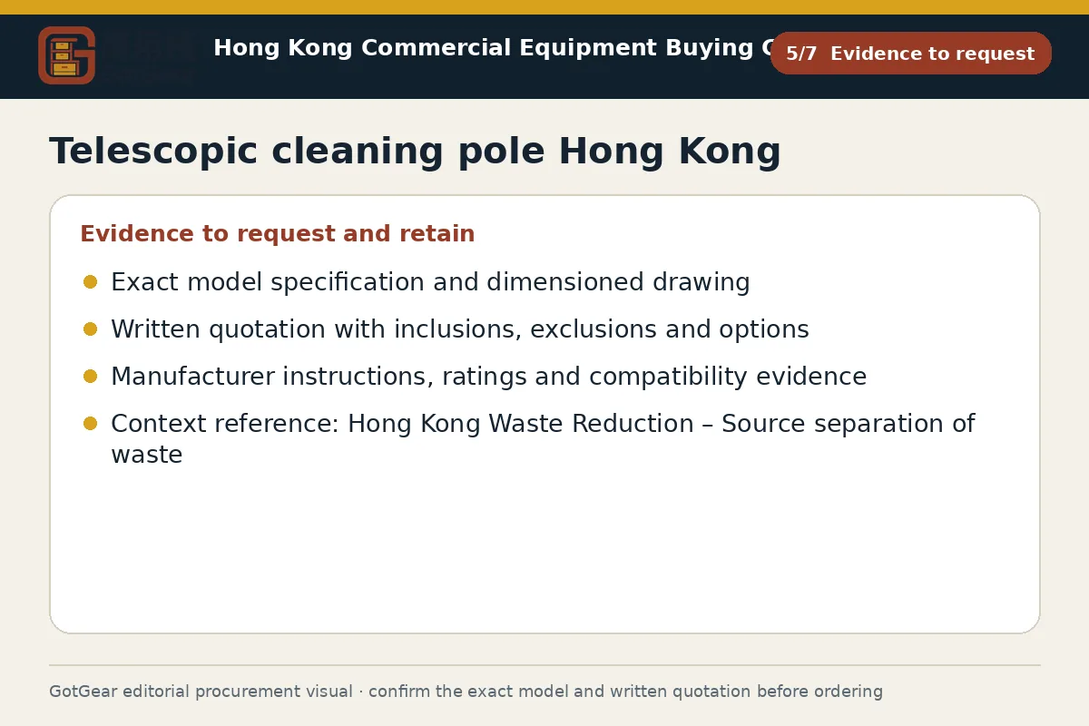 GotGear evidence to request procurement diagram for telescopic cleaning pole Hong Kong