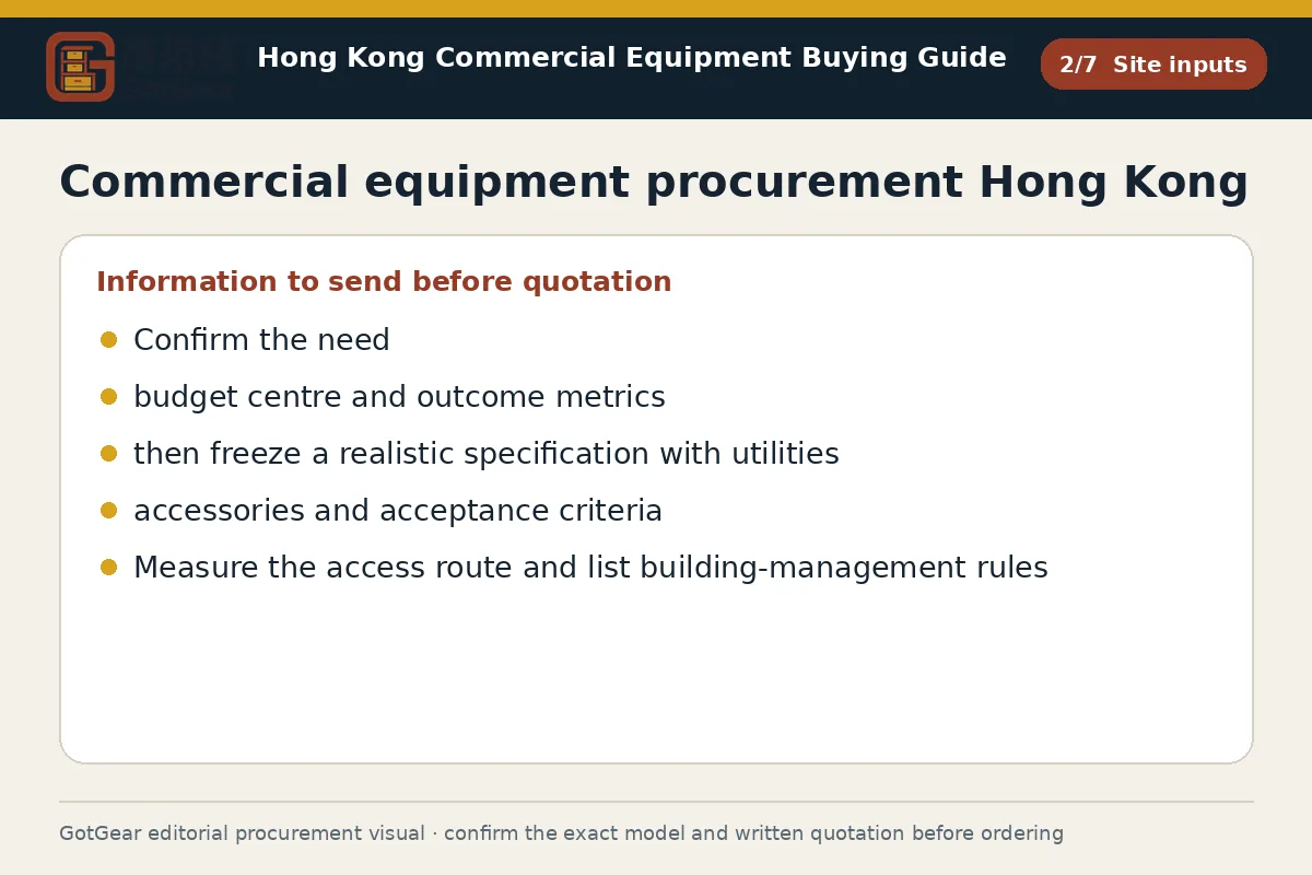 GotGear site inputs procurement diagram for commercial equipment procurement Hong Kong