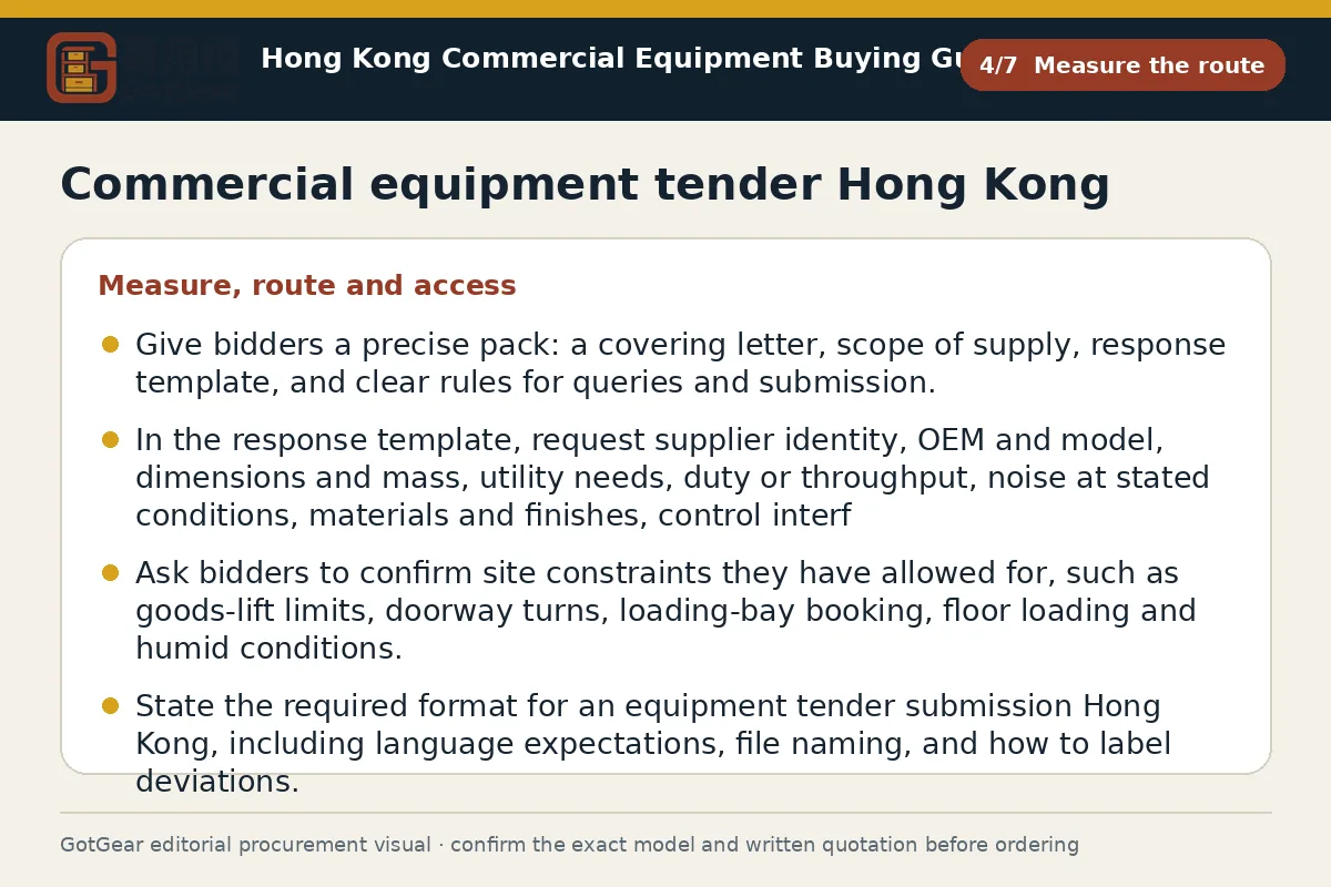 GotGear measure the route procurement diagram for commercial equipment tender Hong Kong