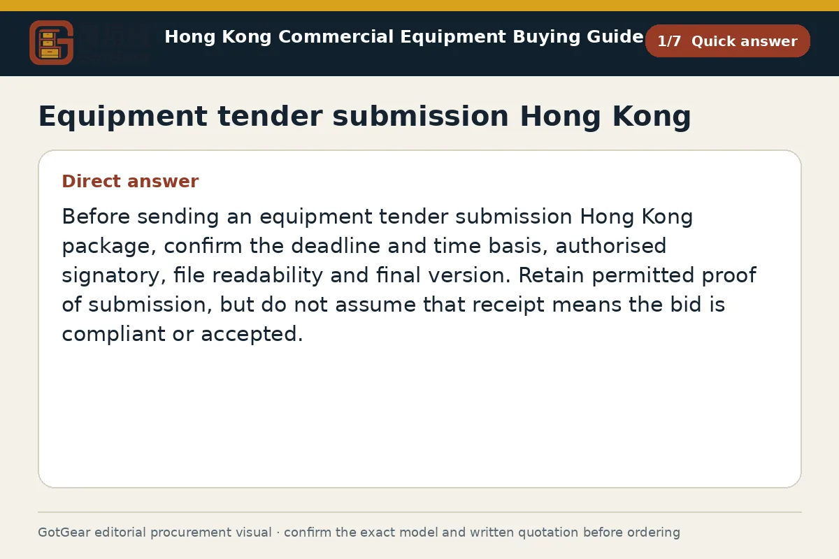 GotGear quick answer procurement diagram for equipment tender submission Hong Kong