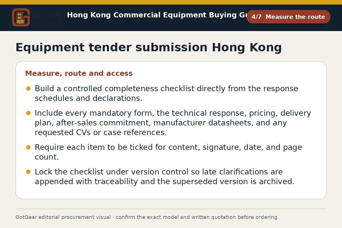 GotGear measure the route procurement diagram for equipment tender submission Hong Kong