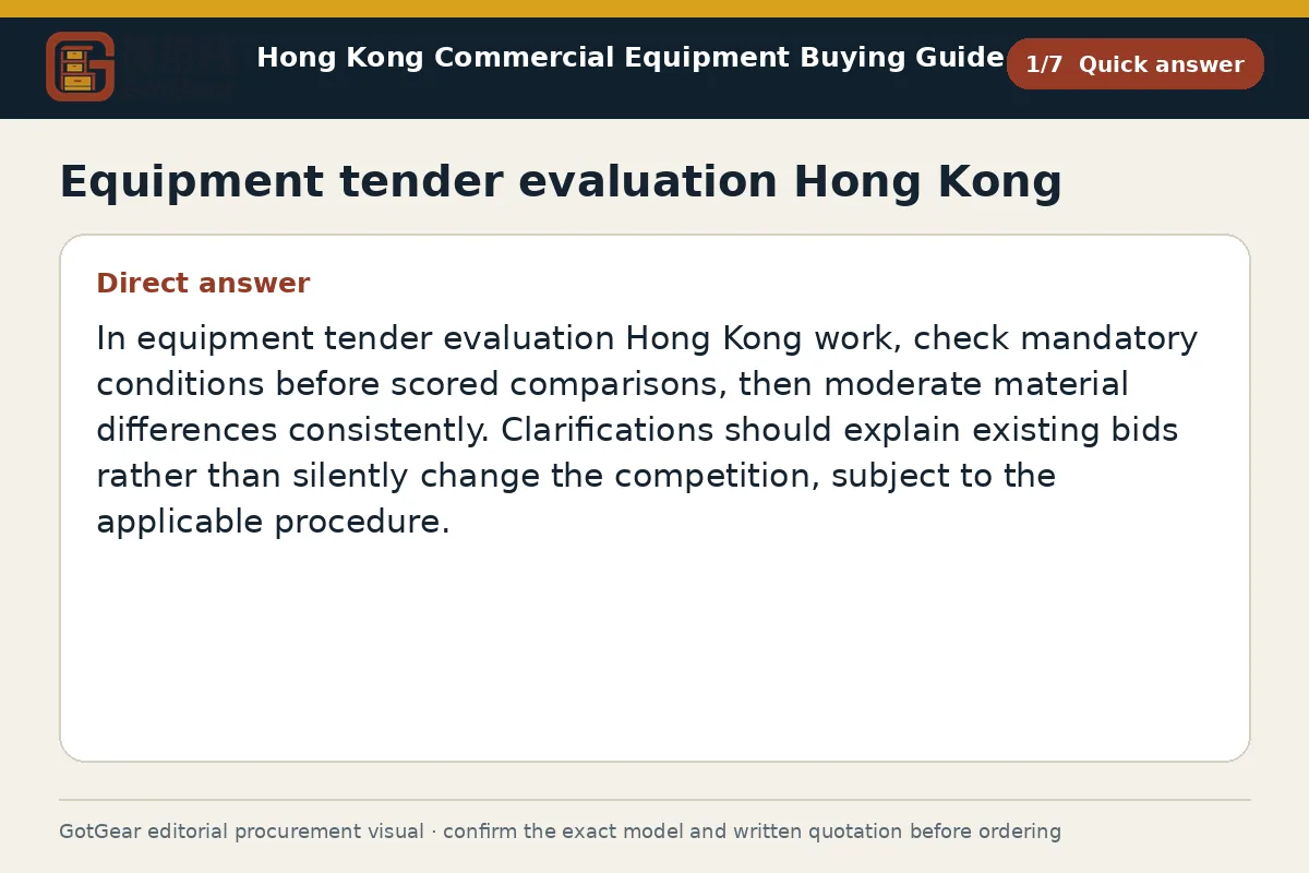 GotGear quick answer procurement diagram for equipment tender evaluation Hong Kong
