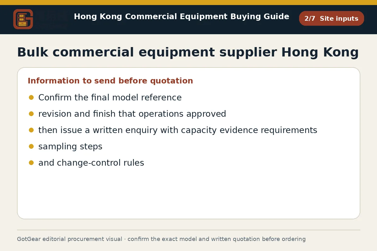 GotGear site inputs procurement diagram for bulk commercial equipment supplier Hong Kong